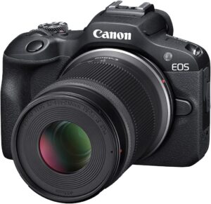 Canon EOS R100 Mirrorless Camera with RF-S18-45mm F4.5-6.3 is STM & RF-S55-210mm F5-7.1 is STM Lenses