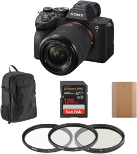 Sony Alpha a7 IV Mirrorless Camera with FE 28-70mm Lens Bundle with 128GB Memory Card