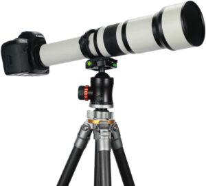EF 650-1300mm F8 Telephoto Lens JINTU- Zoom Manual Cameras Lens for Canon EOS Rebel T Series