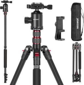 NEEWER 77 inch Camera Tripod Monopod for DSLR, Phone with 360° Panoramic Ball Head