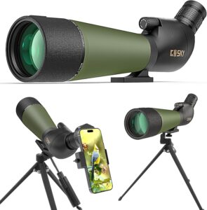 Gosky Flagship DiamondEdge 20-60x80 Spotting Scope with Tripod