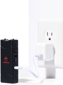 VIPERTEK VTS-881 Micro Stun Gun for Self Defense Rechargeable with LED Flashlight