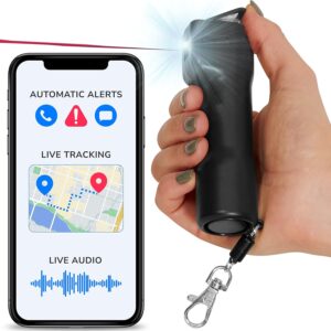 Plegium Smart Pepper Spray 5-in-1 – Self Defense Keychain for Women & Men w/Free GPS Location