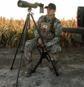 Vortex Optics Ridgeview Carbon Tripod Kit - Carbon Fiber Tripod, 2-Way Pan Head, 22 lb Max Load, Rubber Feet.
