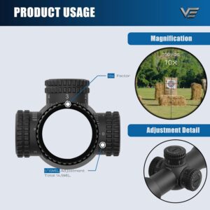 Vector Optics Veyron 10x44mm Fixed Magnification, Ultra Short