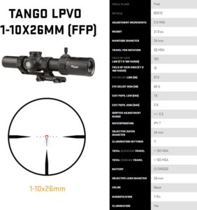 SIG SAUER Tango-MSR LPVO 1-10x26mm 34mm Maintube FFP Hunting Riflescope