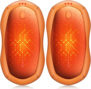 Hand Warmers Rechargeable, Electric Hand Warmers 2 Pack with Smart Chips Long Safe Heat