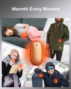 Hand Warmers Rechargeable, Electric Hand Warmers 2 Pack with Smart Chips Long Safe Heat