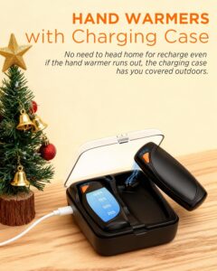Hand Warmers Rechargeable with Charge Case, 2 Packs 14,000mAh Electric