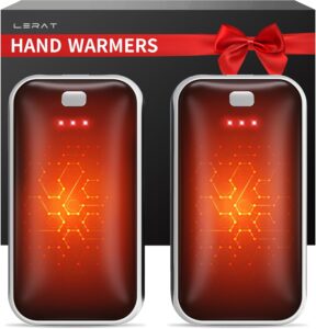 Lerat Hand Warmers Rechargeable 2 Pack, Portable Electric Hand Warmer Max 131℉.