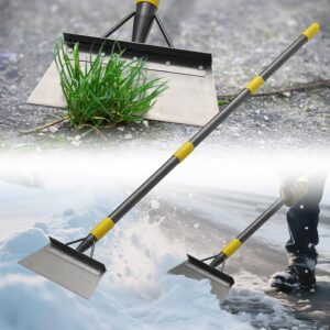Snow Ice Scraper, 60" Long Handle Heavy Duty Garden Flat Shovel.