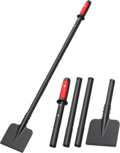 Adjustable 30–60” Heavy-Duty Ice Scraper and Ice Chopper with Shock-Absorbing Grip.