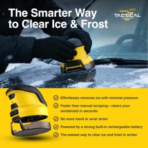 Tactical Ice Scraper Electric Ice Scrapers for Car Windshield with Motorized Rotating Disc.