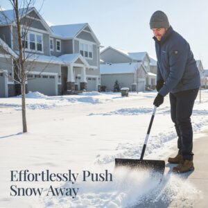 Best Choice Products 24in Galvanized Steel Blade Heavy-Duty Snow Pusher.