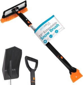 39" Extendable Snow Brush with Squeegee, Ice Scraper & Snow Shovel.