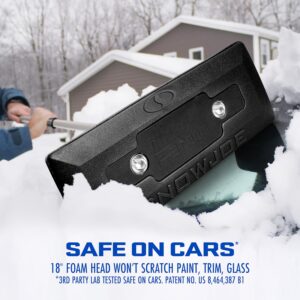 Snow Joe SJBLZD-LED-BLK 4-In-1 Telescoping Snow Broom + Ice Scraper.