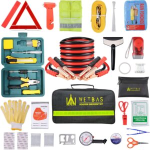 -Car Roadside Emergency Kit, Auto Vehicle Safety Emergency Road.