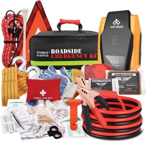 Everlit Survival Car Emergency Kit, Roadside Safety Tool Kit with Gloves.
