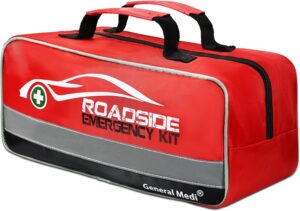 General Medi 127-Pieces Roadside Car Emergency Kit Include Mini First Aid Kit.