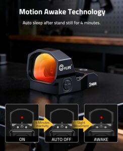 CVLIFE WolfCovert Full-Sized Optic, Motion Awake Red