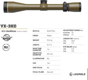 Leupold VX-6HD 3-18x50mm Riflescope