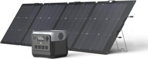 EF ECOFLOW Solar Generator RIVER 2 Pro 768Wh LiFePO4 Battery with 220W Solar Panel