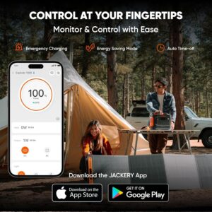 Jackery Solar Generator 1000 v2 with 2x100W Solar Panel.