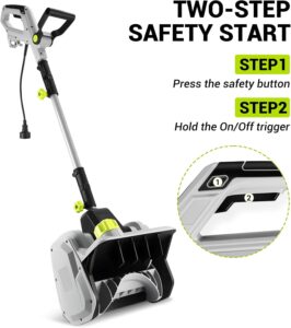 14-Inch Corded Electric Snow Blower, 1500w High-Power Snow Blower.