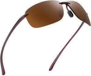 JIM HALO Sport Sunglasses for Men Women TR90 Rimless Frame.