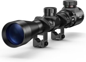 CVLIFE 3-9x40 Rifle Scope 11mm, Red & Green Illuminated Optical Riflescope, 1 inch Tube Scope for Hunting with Mounts.