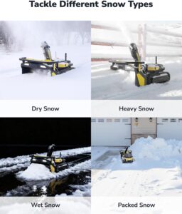 YARBO Snow Blower Robot, 24/7 Autonomous 2-Stage Robotic Snowblower Cordless with Modular Design.