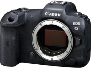 1.Canon EOS R5 Mirrorless Camera (Body Only)