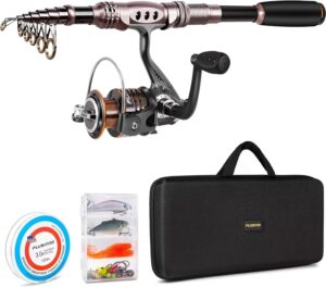 PLUSINNO Fishing Rod and Reel Combos Carbon Fiber.
