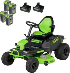 Greenworks 60V 42” Cordless Electric CrossoverT Riding Mower.