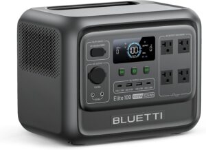 BLUETTI Elite 100 V2 Portable Power Station, 1024Wh LFP Battery Backup w/ 4 1800W AC Ports (3600W Surge.