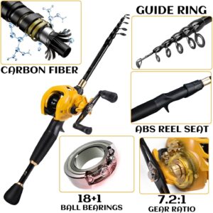 LUCBEI Fishing Rod Telescopic Fishing Pole Telescopic Fishing Rod.