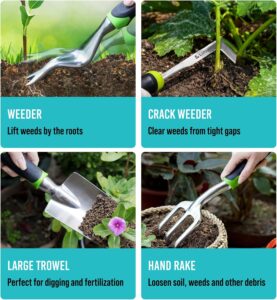 GROWIT Heavy Duty Gardening Tools - 23-Piece Gardening Tools.