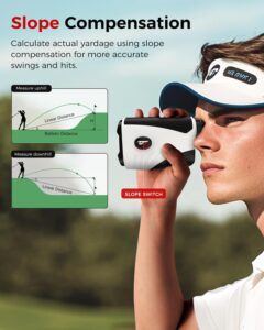 Golf Rangefinder with Slope - 1200 Yards Laser Range Finder with Flag Pole Locking Vibration.