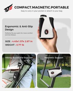 Golf Rangefinder with Slope - 1200 Yards Laser Range Finder with Flag Pole Locking Vibration.