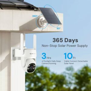 yeewise Solar Security Cameras Wireless Outdoor, 4 Cam-Kit, No Subscription.