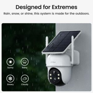 aosu Security Cameras Wireless Outdoor, 6-Cam Kit, No Subscription.