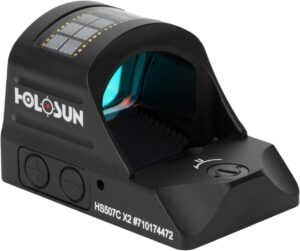 HOLOSUN HS507C X2 2 MOA Dot & 32 MOA Circle Open Reflex Pistol Sight.