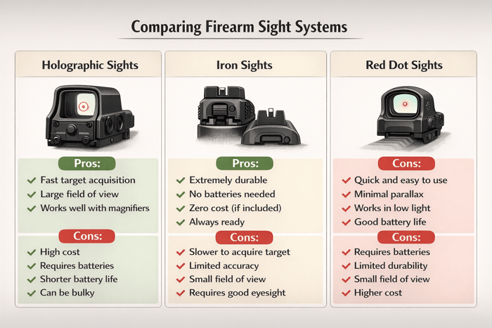 Red dot sight vs iron sights (comparison Guide)