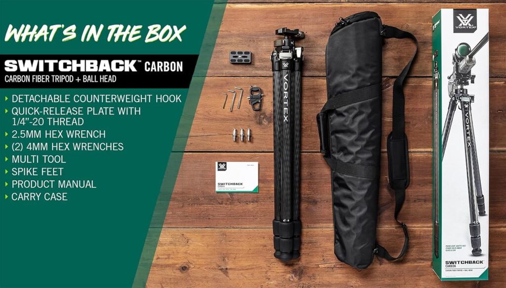 Vortex Optics Switchback Carbon Tripod.