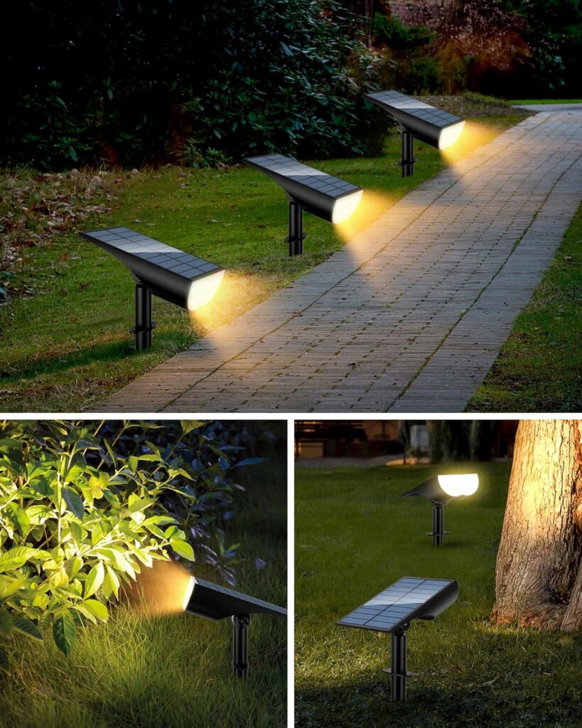 ZOOKKI Solar Lights Outdoor (Best for Large Coverage).