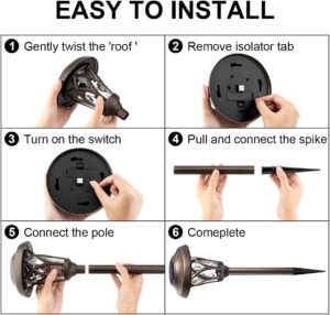 GIGALUMI Solar Pathway Lights.