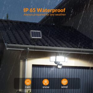 LEPOWER 1600LM LED Solar Security Lights Motion Outdoor