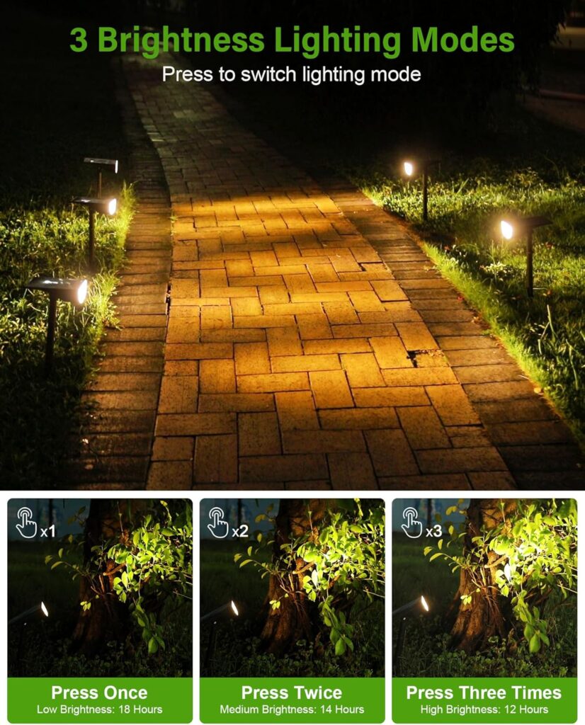 ZOOKKI Solar Lights Outdoor (Best for Large Coverage).