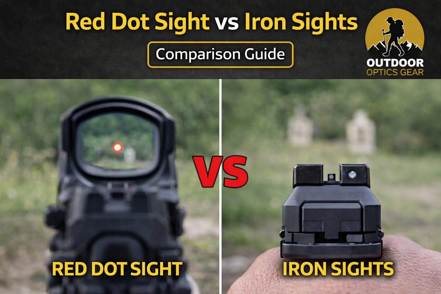 Red dot sight vs iron sights (comparison Guide)