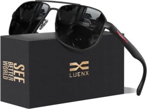 LUENX Polarized Aviator Sunglasses